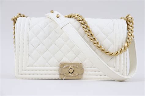 chanel white boy bag price|chanel boy bag medium white.